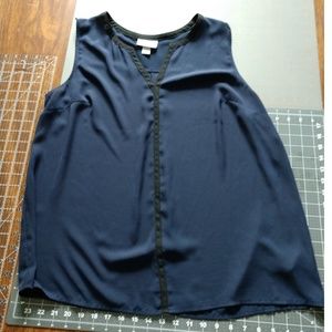 Last Chance ❤Sheer navy blue and black dress shirt
